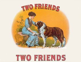 Two Friends-old version cigar label