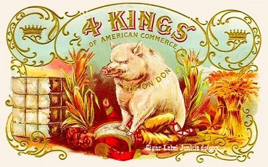 4 Kings of Commerce cigar box label