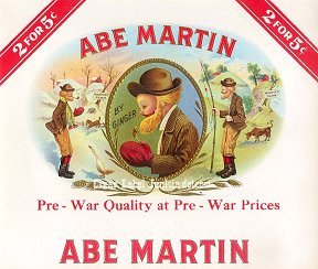 Abe Martin cigar box label