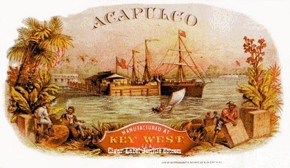 Acapulco cigar box label