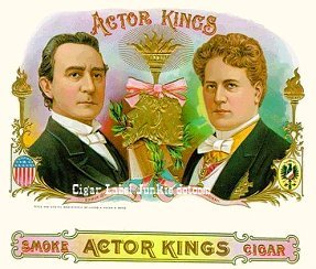 Actor Kings cigar box label