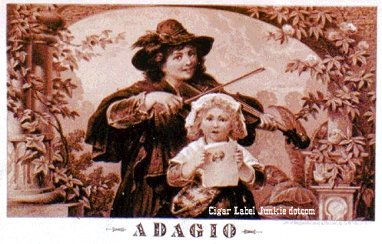Adagio cigar box label