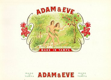 Adam & Eve-inner cigar label