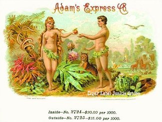 Adams Express- cigar box label