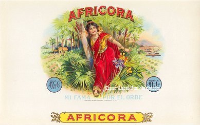Africora inner cigar label