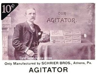 Agitator-cigar box label