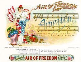 Air Freedom cigar box label