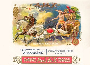 Ajax- cigar box label