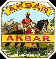 Akbar cigar label