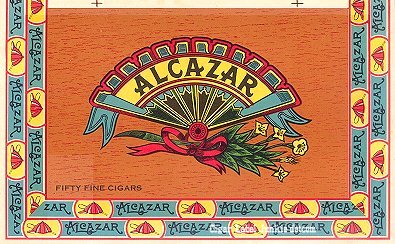 Alcazar- cigar box label
