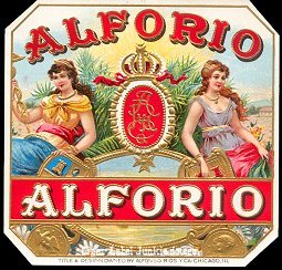 Alforio outer cigar label