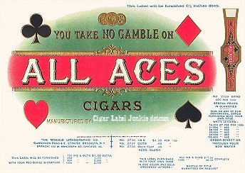 All Aces- cigar box label
