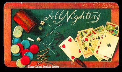 All Nightery cigar box label