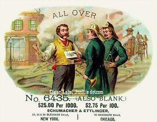 All Over cigar box label