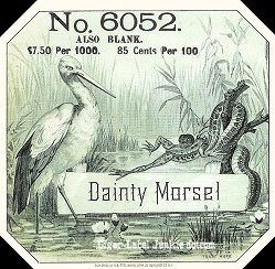 Dainty Morsel- cigar box label