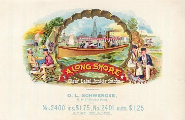 Along Shore cigar box label