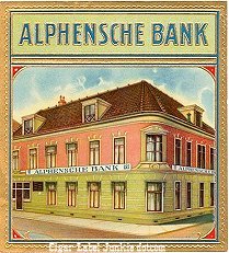 Alphensche Bank cigar box label