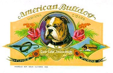 Am Bulldog- cigar box label