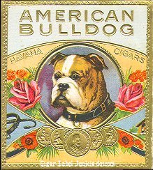Am Bulldog outer cigar label