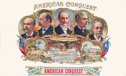 American Conquest cigar box label