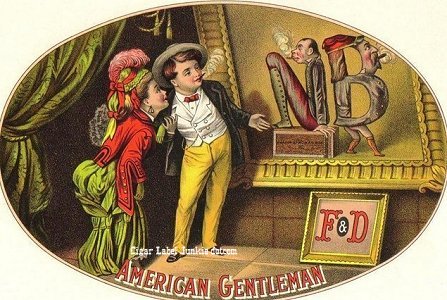 Am Gentleman- cigar box label