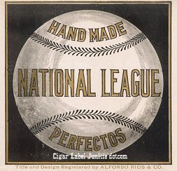 National League- cigar box label