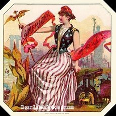 Am Trade cigar label