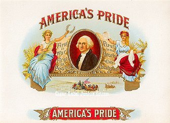 Americas Pride cigar box label