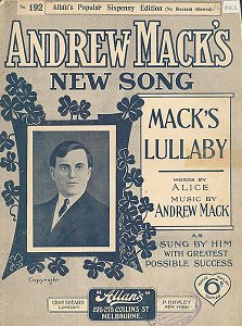 Andrew Mack cigar box label