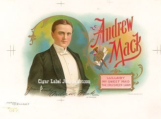 Andrew Mack cigar box label