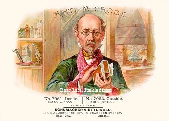 Anti Microbe cigar box label