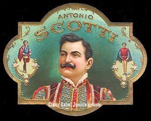 Antonio Scotti cigar box label