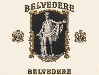 Belvedere- cigar box label