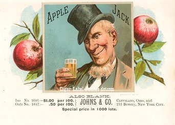 Apple Jack cigar box label