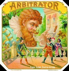 Arbitrator- cigar box label