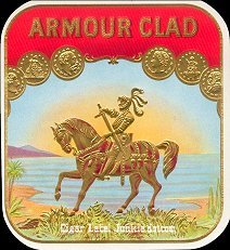 Armour Clad- cigar box label