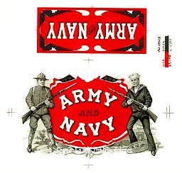 Army Navy cigar box label