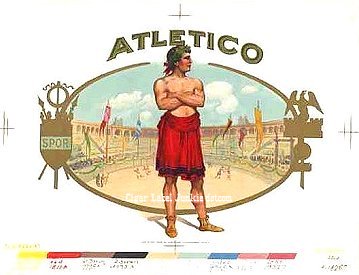 Atletico- cigar box label