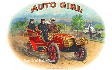 Auto Girl cigar box label
