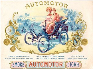 Automotor cigar box label