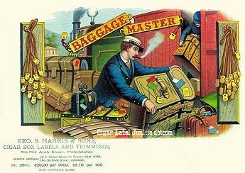 Baggage Master cigar box label