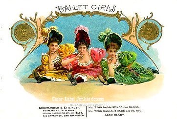 Ballet Girls cigar box label