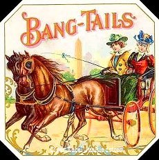 Bang Tails- cigar box label