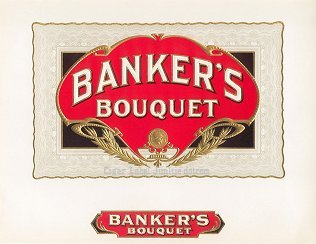 Bankers Bouquet cigar box label