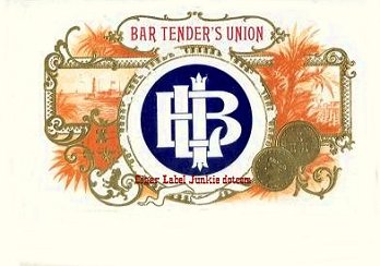 Bartenders Union cigar box label