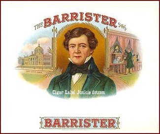 the barrister cigar box label