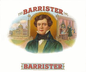 Barrister cigar box label