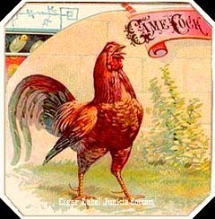 Game Cock- cigar box label