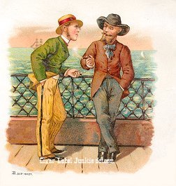 UT 2 Men Smoke- cigar box label