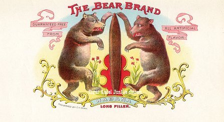 Bear Brand- cigar box label